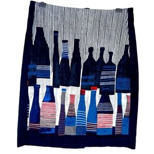 Mic & Zoe  Wine Bottle Print Skirt. NWOT